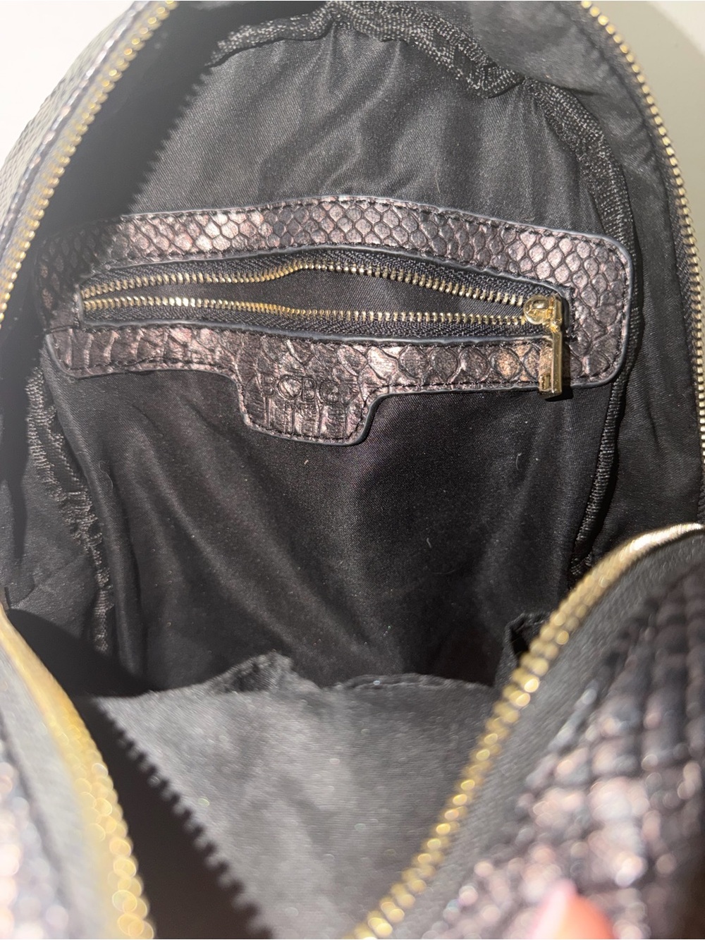 BCBG Mini Snake-Embossed Backpack - Picture 5 of 6